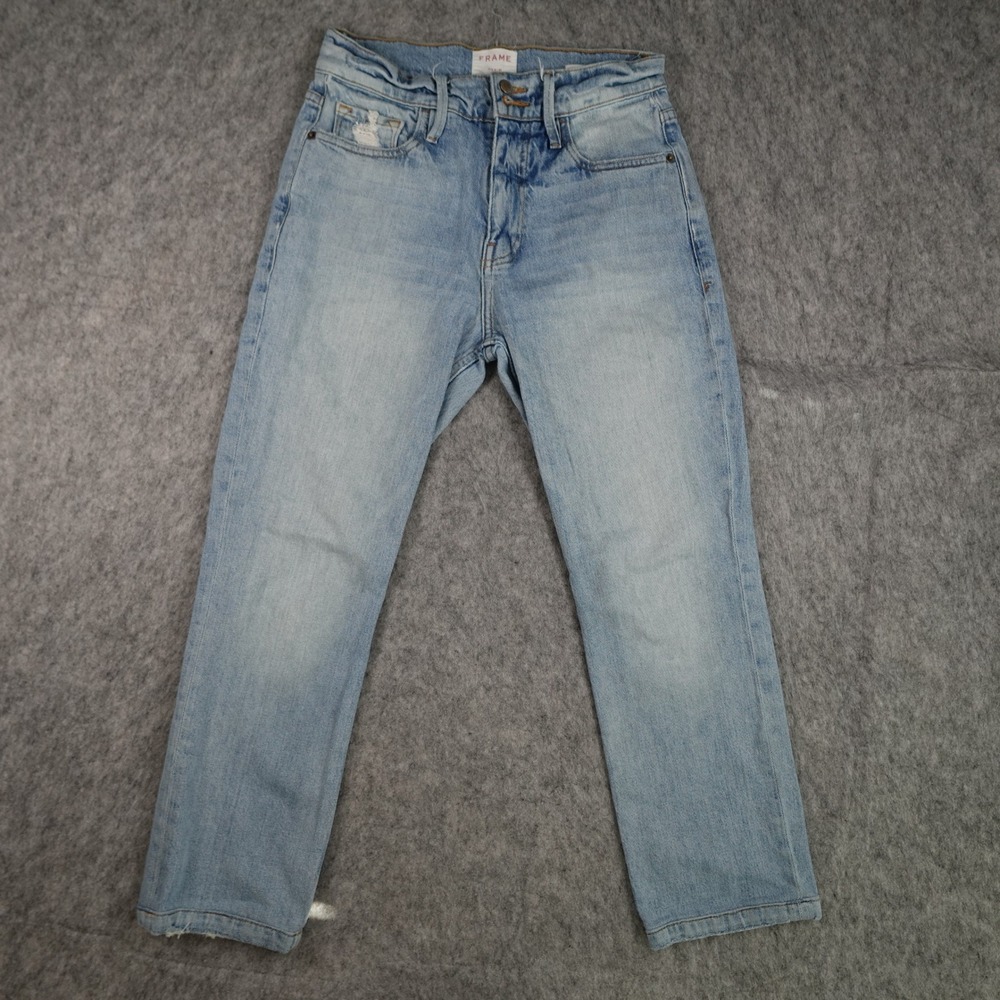 FRAME Jeans Women 26 Blue Le Sylvie Slender Straight Heritage Bianca SST439